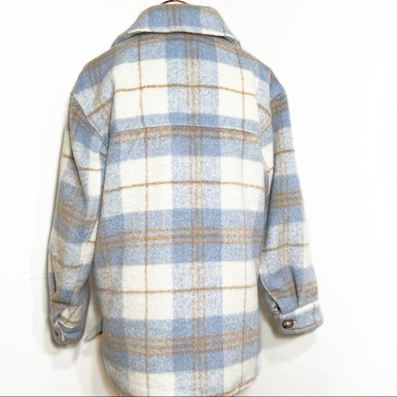 SOLD-Gianni Bini Plaid Flannel Shacket Grandpa Jacket - Picture 6 of 11